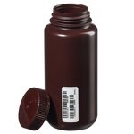 Nalgene&trade; 认证级棕色 HDPE 带盖广口瓶