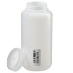 Nalgene&trade; Certified Wide-Mouth HDPE Bottle with Polypropylene Screw Closure