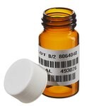 Premium Pack Amber Glass Vials with Closed-Top Cap, 20mL