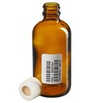 带顶部开口盖的窄口玻璃隔垫瓶