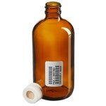 带顶部开口盖的窄口玻璃隔垫瓶