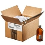 带顶部开口盖的窄口玻璃隔垫瓶