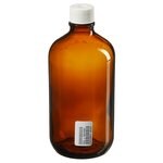 带顶部开口盖的窄口玻璃隔垫瓶