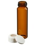 0.125in. 的琥珀色干净卡口样品瓶。隔垫