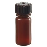 Nalgene&trade; Translucent Amber HDPE Diagnostic Bottles with Closure: Bulk Pack