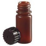 Nalgene&trade; Translucent Amber HDPE Diagnostic Bottles with Closure: Bulk Pack