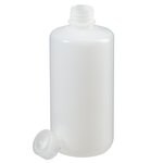 Nalgene&trade; Narrow-Mouth Natural HDPE Packaging Bottles with Closure: Bulk Pack