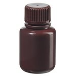 Nalgene&trade; 窄口不透明琥珀色 HDPE 带盖包装瓶：散装
