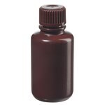 Nalgene&trade; Narrow-Mouth Opaque Amber HDPE Packaging Bottles with Closure: Bulk Pack