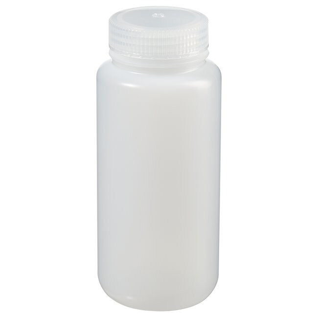 Nalgene&trade; Wide-Mouth HDPE Packaging Bottles with Closure: Bulk Pack