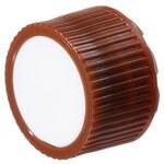 适用于微量包装样品瓶的 Nalgene&trade; 琥珀色 PPCO 加高型颜色标记盖：未灭菌