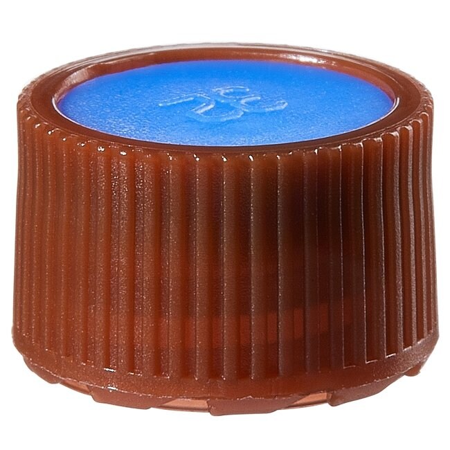 Nalgene&trade; PPCO 琥珀色加高型颜色标记微量包装样品瓶瓶盖：无菌、散装