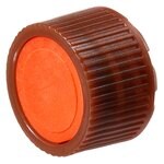 Nalgene&trade; PPCO Amber High Profile Closures with Color Coders for Micro Packaging Vials: Sterile, Bulk Pack