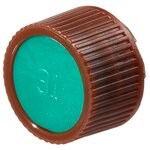 Nalgene&trade; PPCO Amber High Profile Closures with Color Coders for Micro Packaging Vials: Sterile, Bulk Pack