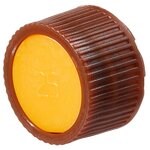 Nalgene&trade; PPCO 琥珀色加高型颜色标记微量包装样品瓶瓶盖：无菌、散装