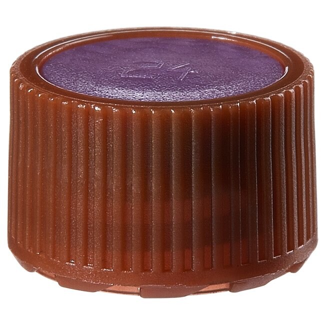 Nalgene&trade; PPCO 琥珀色加高型颜色标记微量包装样品瓶瓶盖：无菌、散装