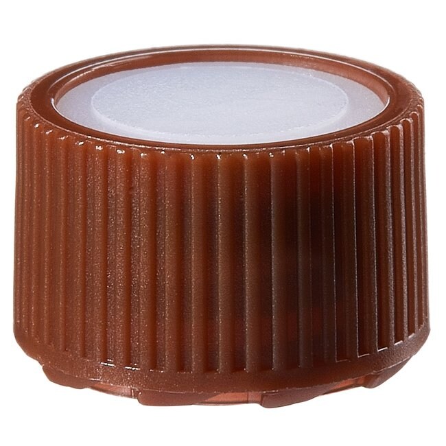 Nalgene&trade; PPCO 琥珀色加高型颜色标记微量包装样品瓶瓶盖：无菌、散装