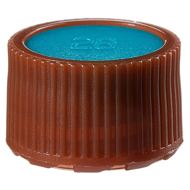 Nalgene&trade; PPCO 琥珀色加高型颜色标记微量包装样品瓶瓶盖：无菌、散装