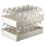 Nalgene&trade; PET 方形无盖培养基瓶：无菌、热塑托盘装