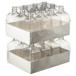 Nalgene&trade; Square PET Media Bottles without Closure: Sterile, Shrink-Wrapped Trays