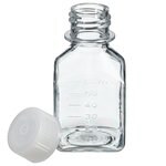 Nalgene&trade; Square PETG Media Bottles with Closure: Nonsterile, Shrink-Wrapped Trays