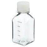 Nalgene&trade; Square PETG Media Bottles with Closure: Nonsterile, Shrink-Wrapped Trays