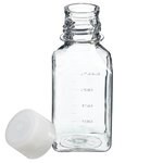 Nalgene&trade; Square PETG Media Bottles with Closure: Nonsterile, Shrink-Wrapped Trays