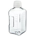 Nalgene&trade; Square PETG Media Bottles with Closure: Nonsterile, Shrink-Wrapped Trays