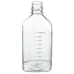 Nalgene&trade; PETG 方形无盖 PETG 培养基瓶：无菌、热塑托盘装