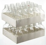 Nalgene&trade; PETG 方形无盖 PETG 培养基瓶：无菌、热塑托盘装