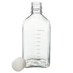 Nalgene&trade; 方型带盖 PETG 培养基瓶：无菌、热塑托盘装