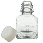 Nalgene&trade; 方型带盖 PETG 培养基瓶：无菌、热塑托盘装