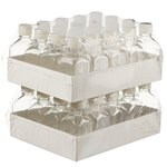 Nalgene&trade; PETG 带隔垫盖方型培养基瓶：无菌、热塑托盘装
