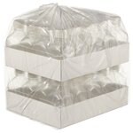 Nalgene&trade; PETG 带隔垫盖方型培养基瓶：无菌、热塑托盘装