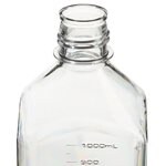 Nalgene&trade; PETG 带隔垫盖方型培养基瓶：无菌、热塑托盘装