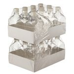 Nalgene&trade; PETG 带隔垫盖方型培养基瓶：无菌、热塑托盘装