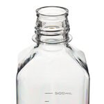 Nalgene&trade; PETG 带隔垫盖方型培养基瓶：无菌、热塑托盘装