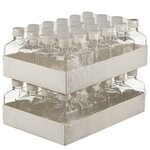 Nalgene&trade; PETG 带隔垫盖方型培养基瓶：无菌、热塑托盘装