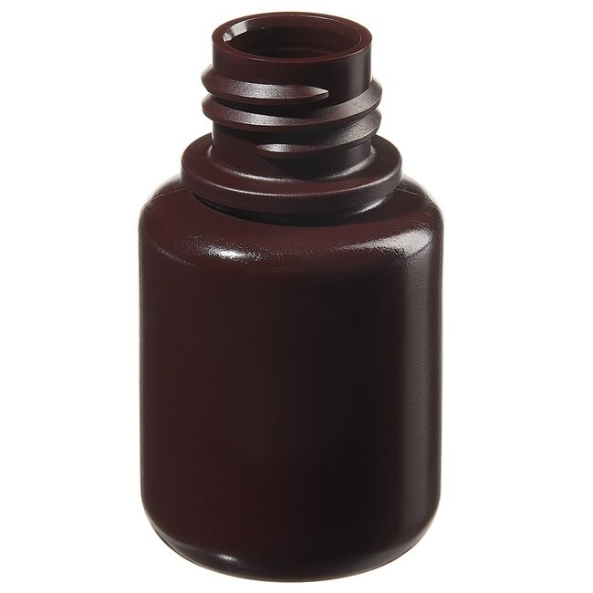 Nalgene&trade; Narrow-Mouth Opaque Amber HDPE Packaging Bottles without Closure: Bulk Pack