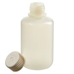 Nalgene&trade; 窄口 HDPE 带盖包装瓶：无菌、热塑托盘装