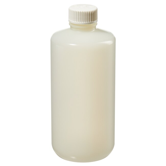 Nalgene&trade; 窄口 HDPE 带盖包装瓶：无菌、热塑托盘装