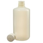 Nalgene&trade; 窄口 HDPE 带盖包装瓶：无菌、热塑托盘装