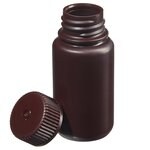 Nalgene&trade; 广口不透明琥珀色 HDPE 带盖包装瓶：散装