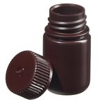 Nalgene&trade; 广口不透明琥珀色 HDPE 带盖包装瓶：散装