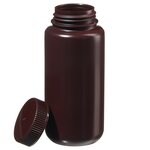 Nalgene&trade; 广口不透明琥珀色 HDPE 带盖包装瓶：散装