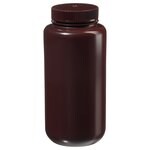 Nalgene&trade; 广口不透明琥珀色 HDPE 带盖包装瓶：散装