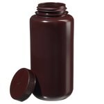 Nalgene&trade; 广口不透明琥珀色 HDPE 带盖包装瓶：散装