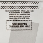 用于标本运输的 Capitol Vial 双口袋生物危险品袋