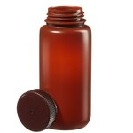 Nalgene&trade; 广口半透明琥珀色 HDPE 带盖包装瓶：散装