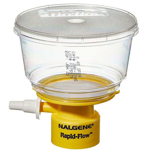 Nalgene&trade; Rapid-Flow&trade; Sterile Disposable Bottle Top Filters with PES, CN, SFCA or Nylon Membranes